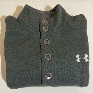 Under Armor Specialist Pullover Sweater Men’s Small/Medium In Grey/Silvee Logo